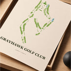 Grayhawk Golf Course Map Print Poster | Arizona USA Golf Wall Art