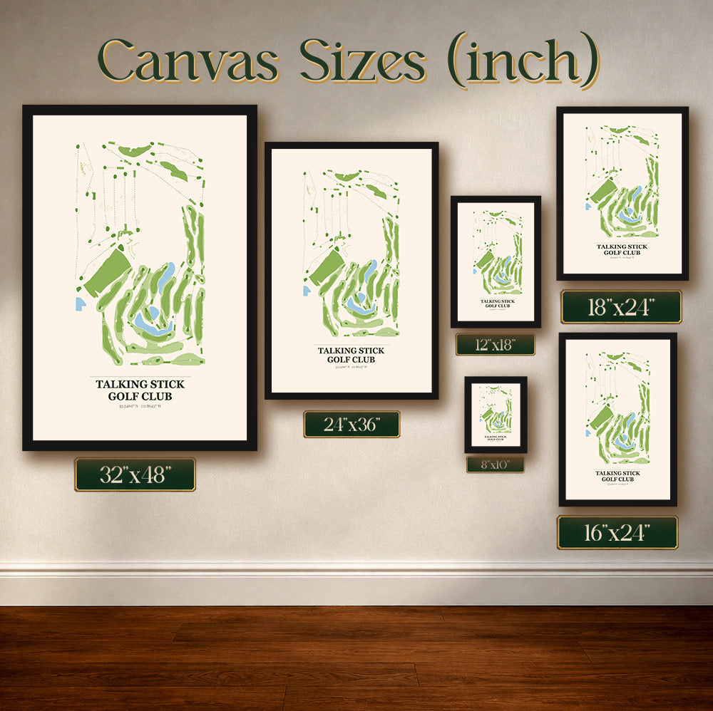 Talking Stick Golf Course Map Print Poster | Arizona USA Golf Wall Art