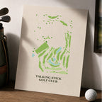 Talking Stick Golf Course Map Print Poster | Arizona USA Golf Wall Art