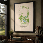 Talking Stick Golf Course Map Print Poster | Arizona USA Golf Wall Art