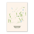 Pronghorn golf course map print poster, Colorado USA golf wall art