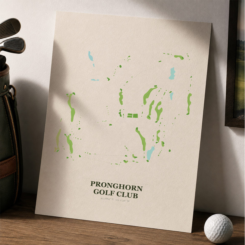 Pronghorn Golf Course Map Print Poster | Colorado USA Golf Wall Art