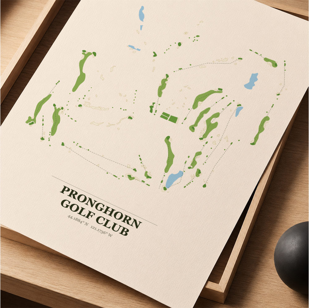 Pronghorn Golf Course Map Print Poster | Colorado USA Golf Wall Art