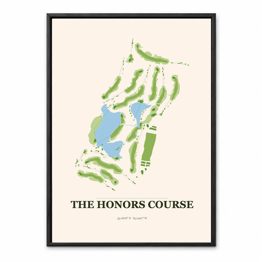The Honors course map in Tennessee USA