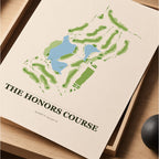 The Honors Golf Course Map Print Poster | Tennessee USA Golf Wall Art