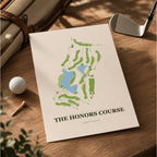 The Honors Golf Course Map Print Poster | Tennessee USA Golf Wall Art