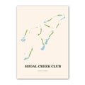 Shoal Creek Club golf course map print poster, Florida USA golf wall art