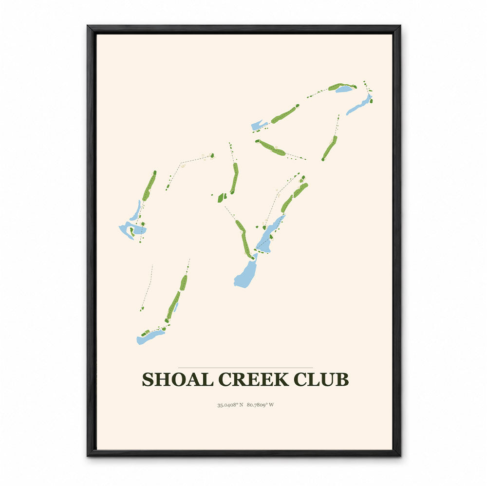 Shoal Creek Club course map in Florida USA