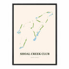 Shoal Creek Club course map in Florida USA