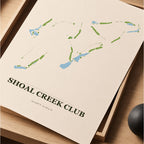 Shoal Creek Club Golf Course Map Print Poster | Florida USA Golf Wall Art