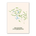 The Country Club (Brookline) golf course map print poster, Massachusetts USA golf wall art