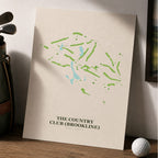 The Country Club (Brookline) Golf Course Map Print Poster | Massachusetts USA Golf Wall Art