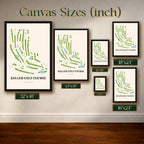Keller Golf Course Map Print Poster | Illinois USA Golf Wall Art
