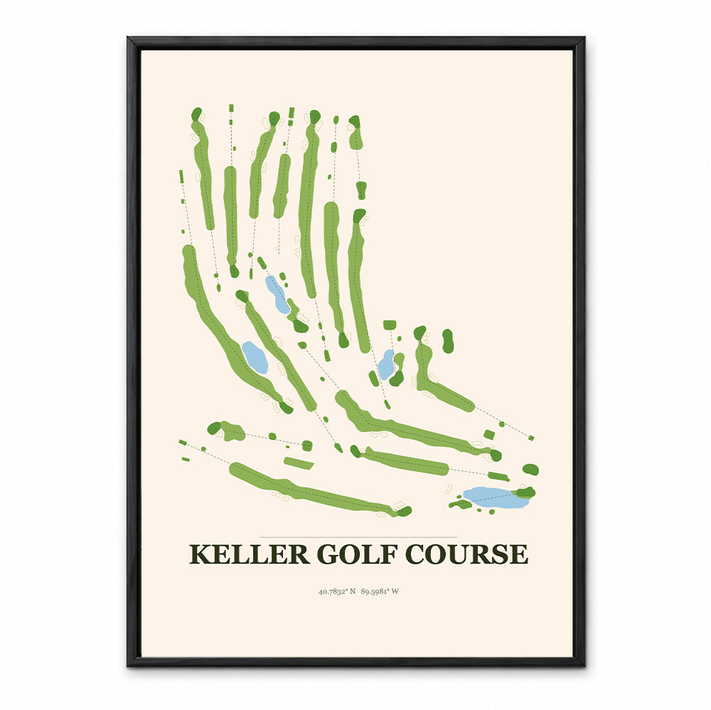 Keller course map in Illinois USA