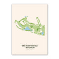 TPC Scottsdale - Stadium golf course map print poster, Arizona USA golf wall art