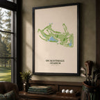 TPC Scottsdale - Stadium Golf Course Map Print Poster | Arizona USA Golf Wall Art