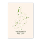 Tobacco Road golf course map print poster, North Carolina USA golf wall art