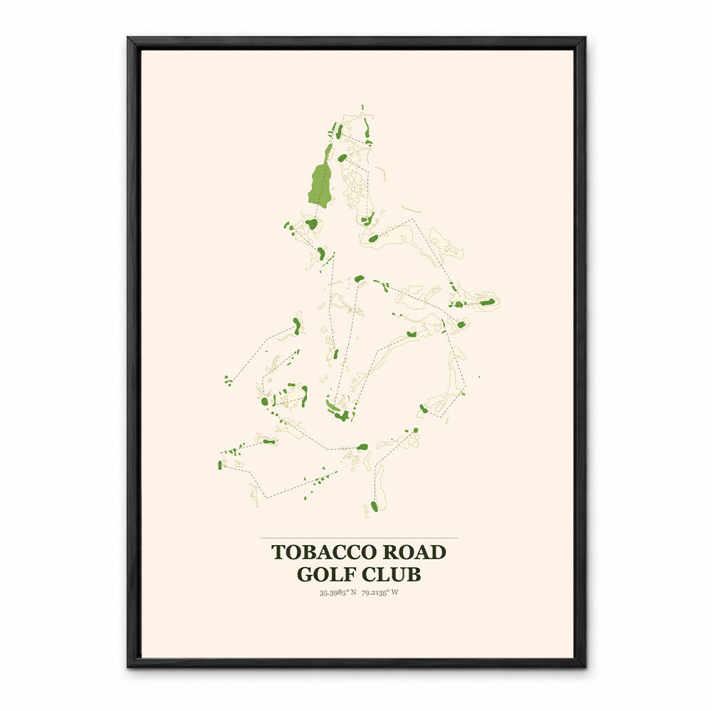 Tobacco Road course map in North Carolina USA