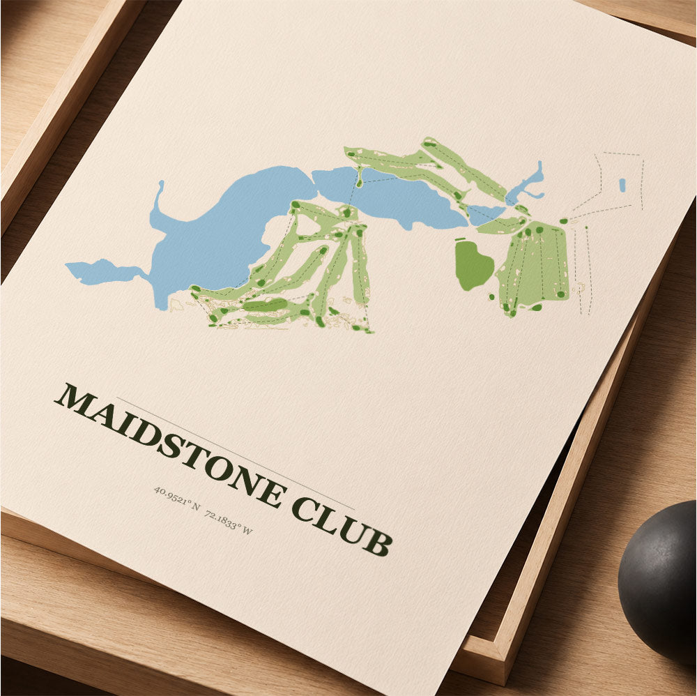 Maidstone Club Golf Course Map Print Poster | New York USA Golf Wall Art