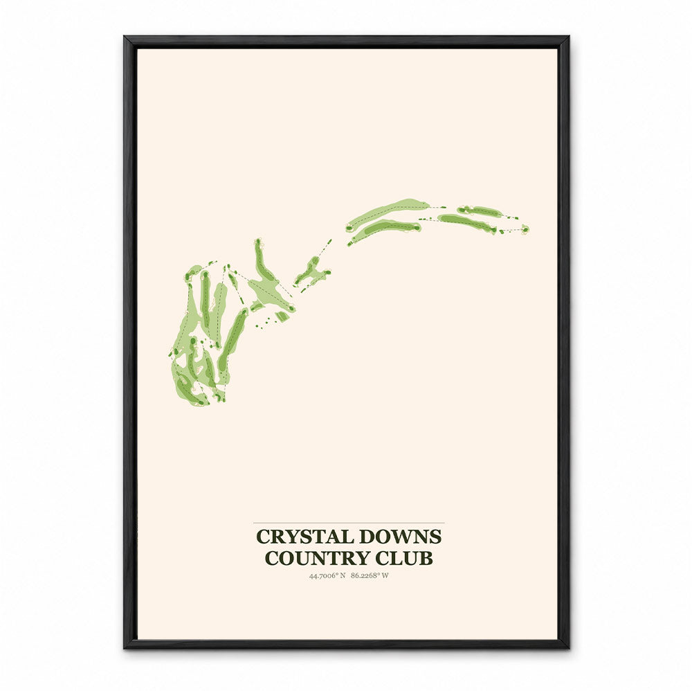 Crystal Downs Country Club course map in Michigan USA