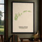 Crystal Downs Country Club Golf Course Map Print Poster | Michigan USA Golf Wall Art