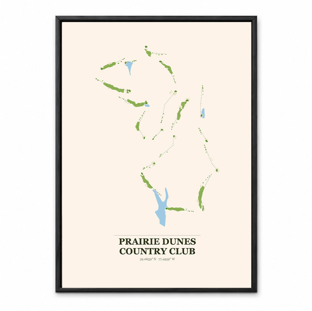 Prairie Dunes Country Club course map in Virginia USA