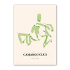 Camargo Club golf course map print poster, Ohio USA golf wall art