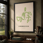 Camargo Club Golf Course Map Print Poster | Ohio USA Golf Wall Art