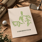 Camargo Club Golf Course Map Print Poster | Ohio USA Golf Wall Art