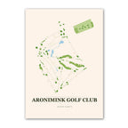 Aronimink golf course map print poster, Pennsylvania USA golf wall art