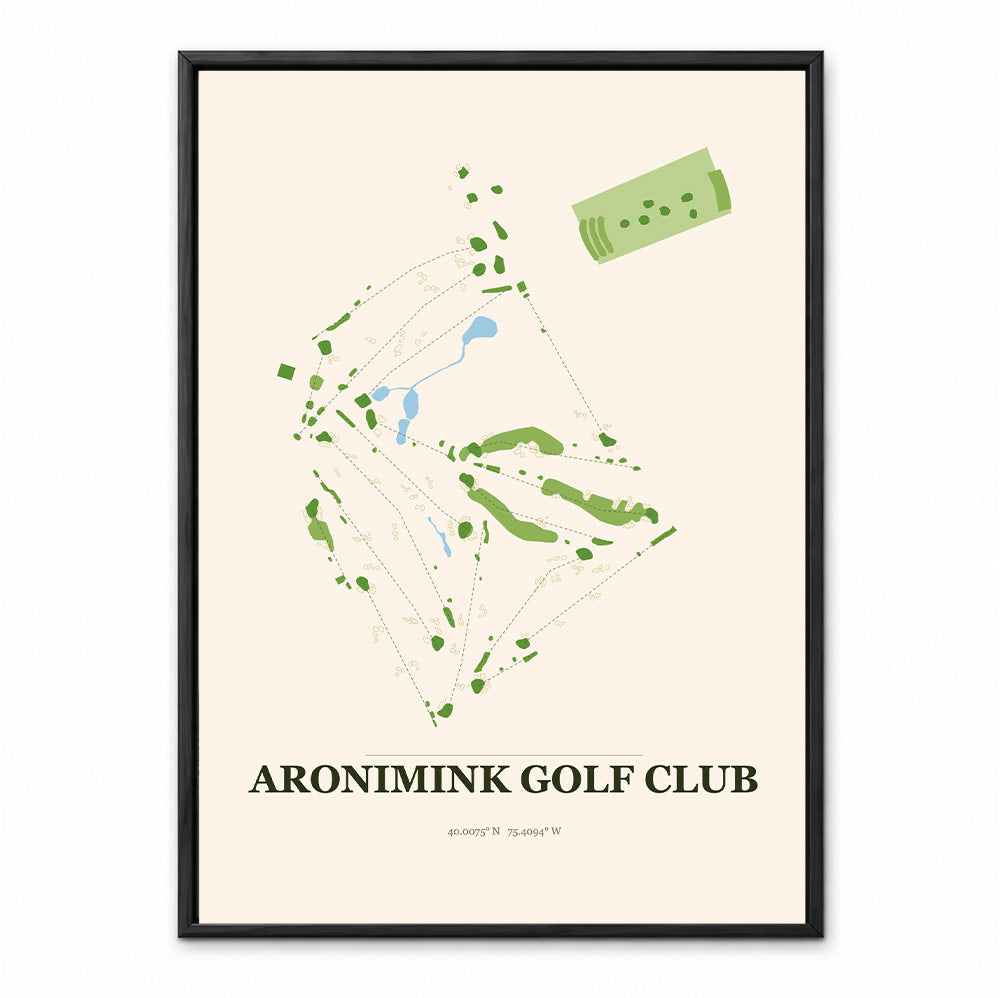 Aronimink course map in Pennsylvania USA