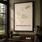 Aronimink Golf Course Map Print Poster | Pennsylvania USA Golf Wall Art