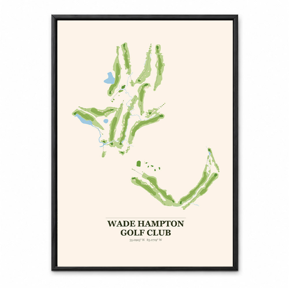 Wade Hampton course map in North Carolina USA