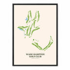 Wade Hampton course map in North Carolina USA