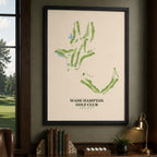 Wade Hampton Golf Course Map Print Poster | North Carolina USA Golf Wall Art