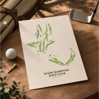 Wade Hampton Golf Course Map Print Poster | North Carolina USA Golf Wall Art