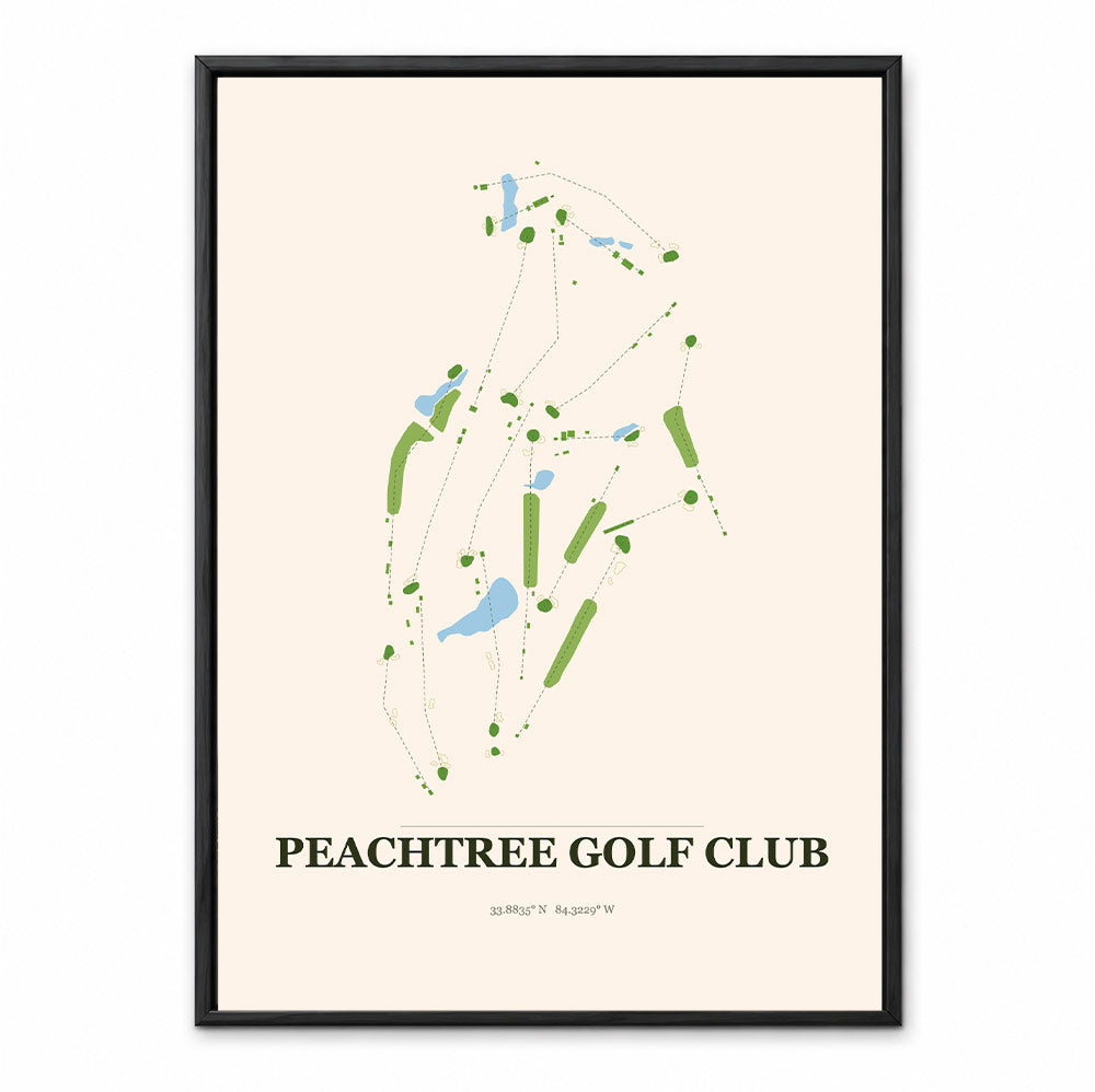 Peachtree course map in Georgia USA