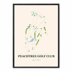 Peachtree course map in Georgia USA