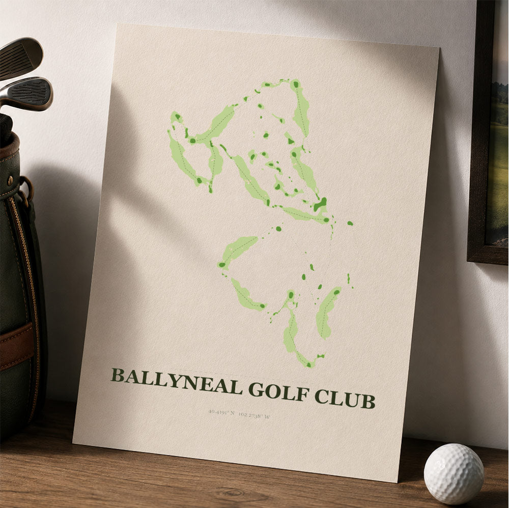 Ballyneal Golf Course Map Print Poster | Colorado USA Golf Wall Art