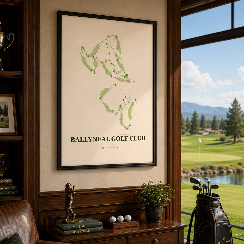 Ballyneal Golf Course Map Print Poster | Colorado USA Golf Wall Art