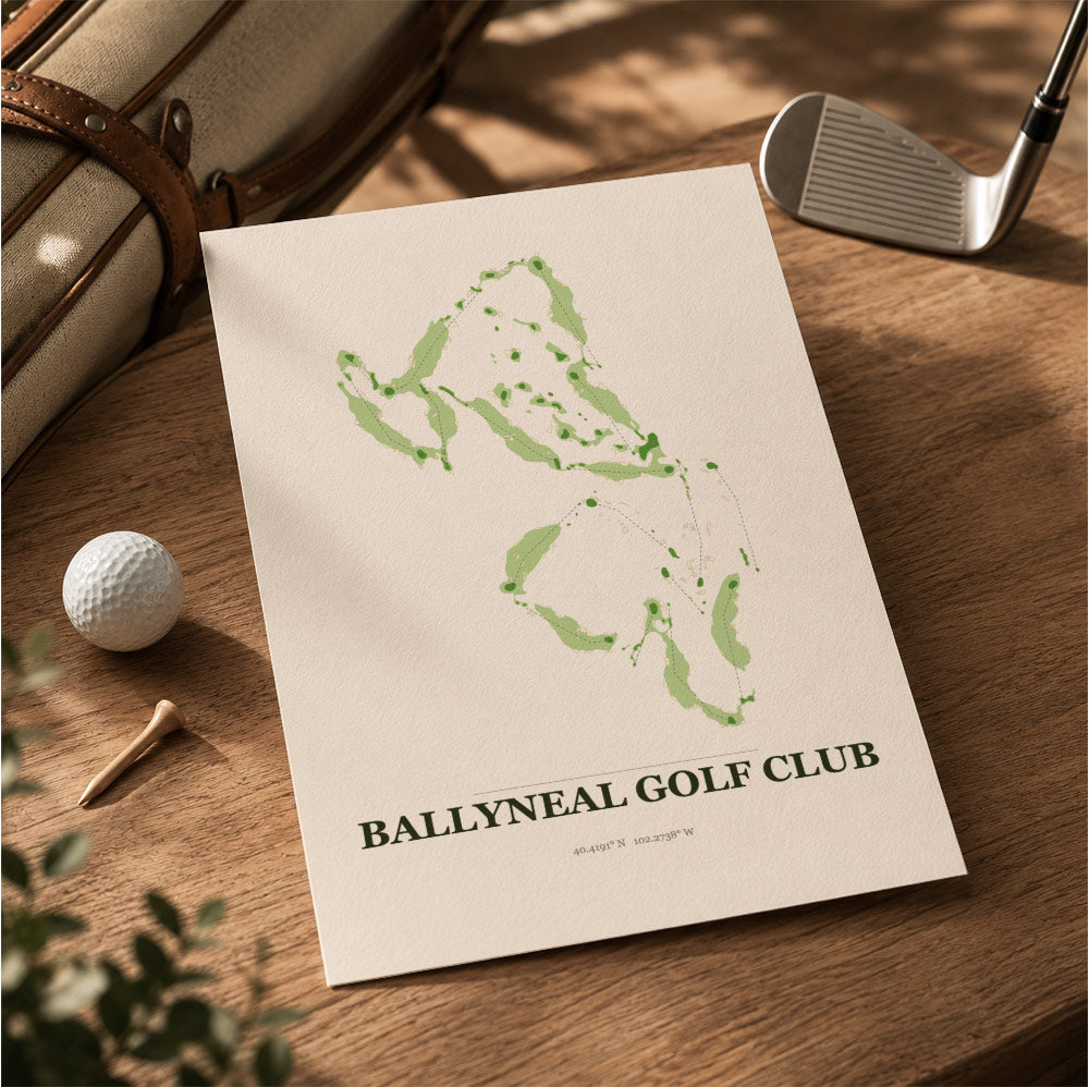 Ballyneal Golf Course Map Print Poster | Colorado USA Golf Wall Art