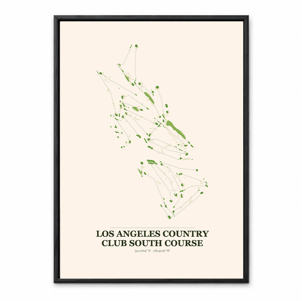 Los Angeles Country Club South course map in California USA