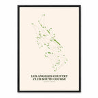Los Angeles Country Club South course map in California USA