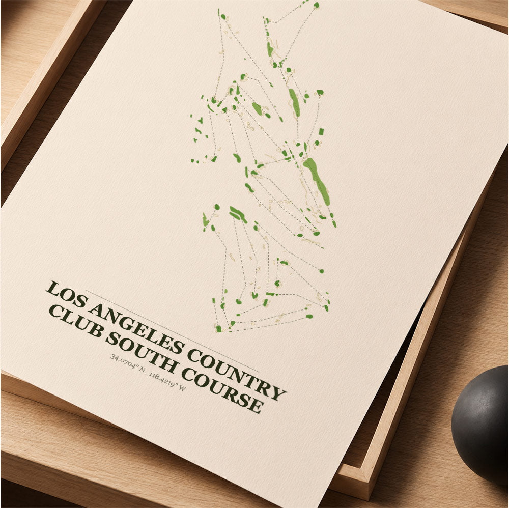 Los Angeles Country Club South Golf Course Map Print Poster | California USA Golf Wall Art