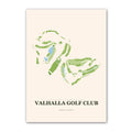 Valhalla golf course map print poster, Kentucky USA golf wall art