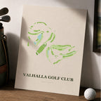 Valhalla Golf Course Map Print Poster | Kentucky USA Golf Wall Art