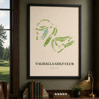 Valhalla Golf Course Map Print Poster | Kentucky USA Golf Wall Art