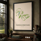 Valhalla Golf Course Map Print Poster | Kentucky USA Golf Wall Art
