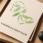Valhalla Golf Course Map Print Poster | Kentucky USA Golf Wall Art