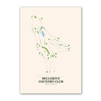 Bellerive Country Club golf course map print poster, Missouri USA golf wall art